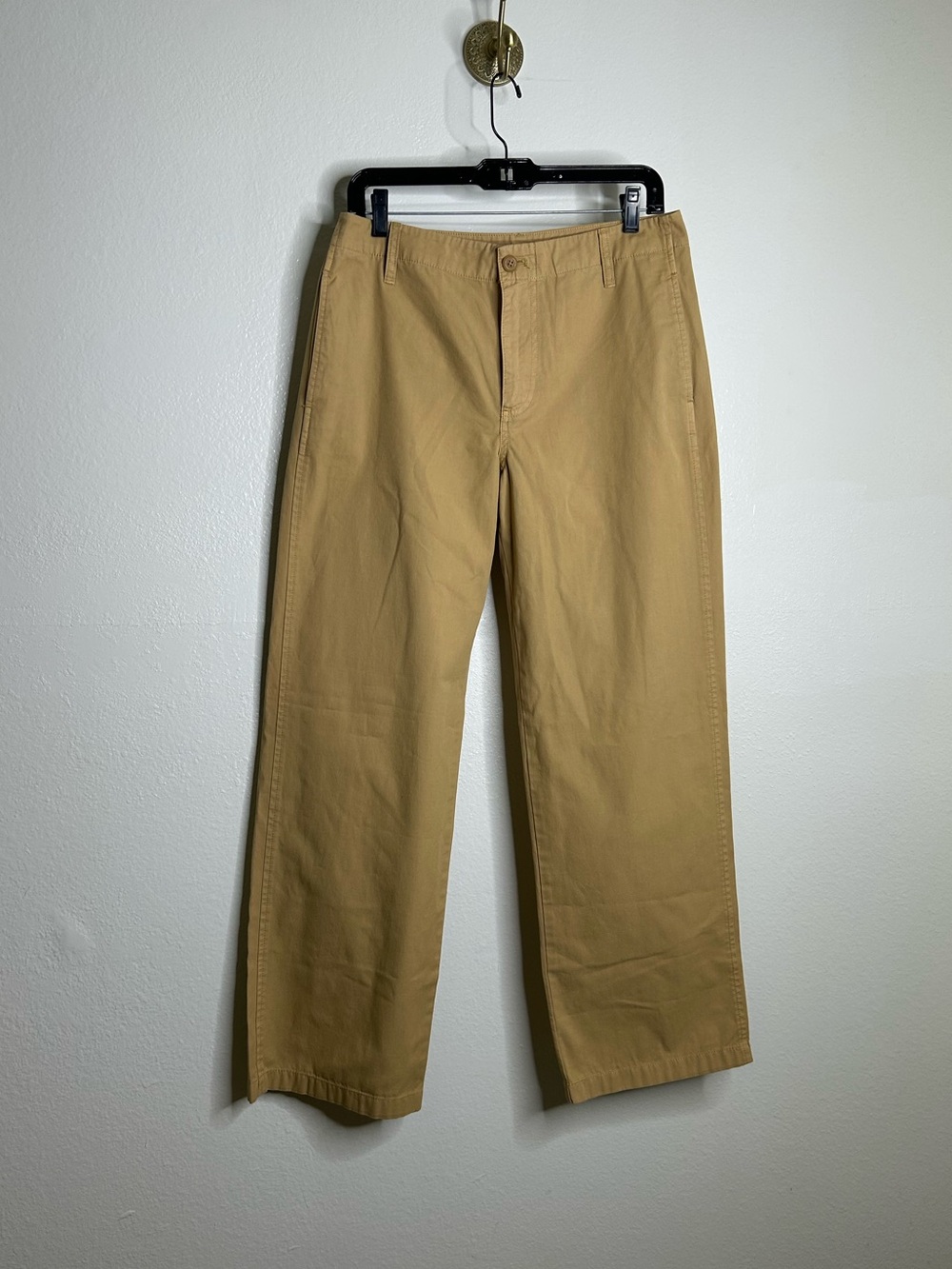 J. Crew 100% Cotton Tan Wide Leg Trouser Pant